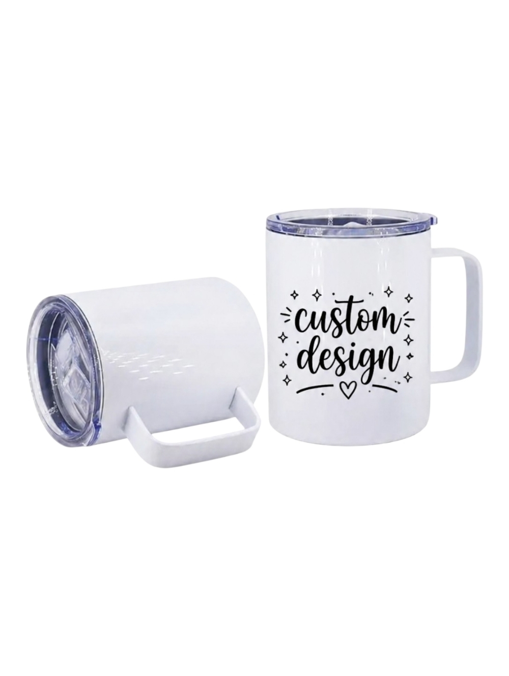16" Stainless Steel Sublimation Travel Mug with Handle